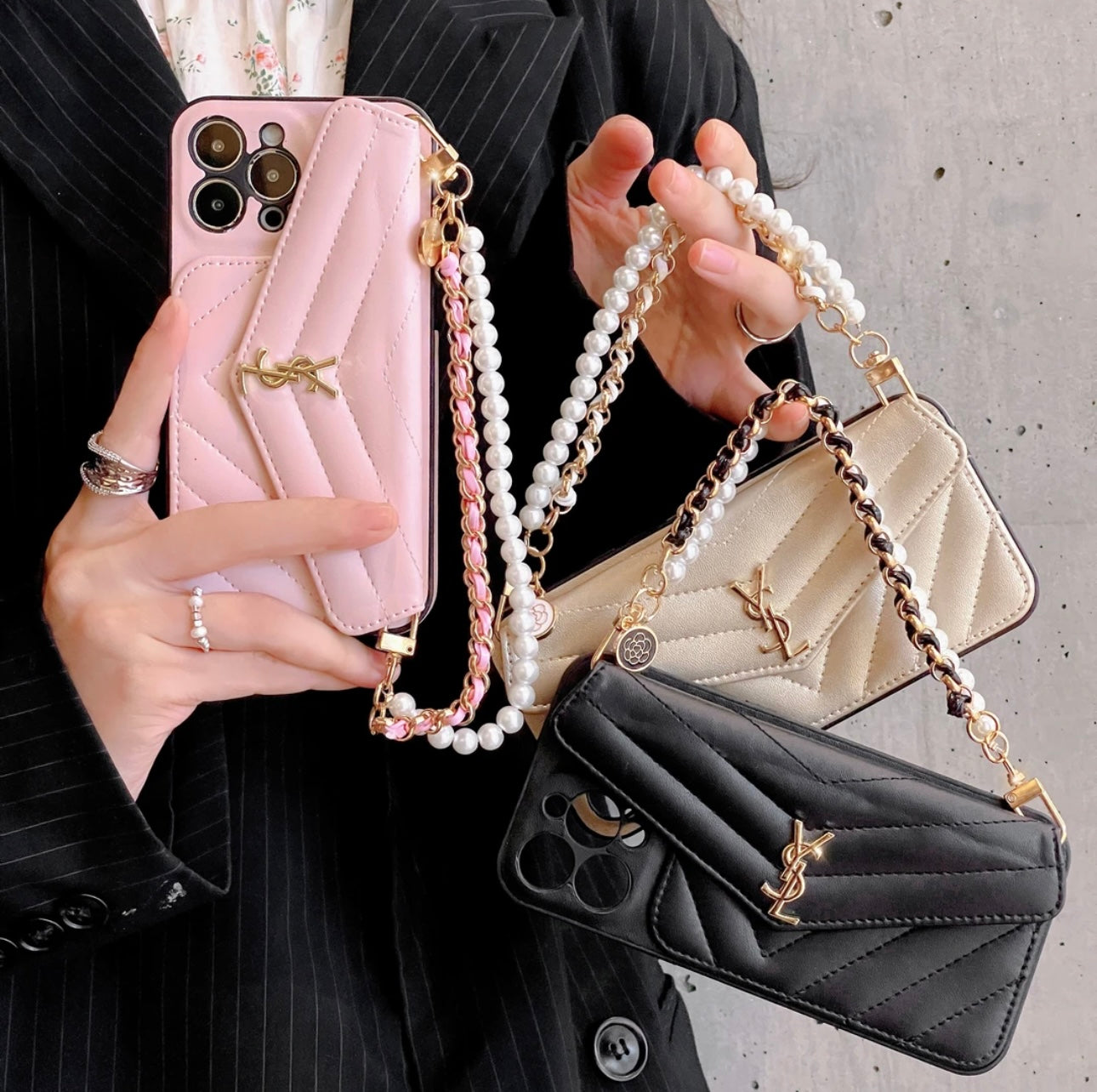 Pu iPhone Cover(With chain)