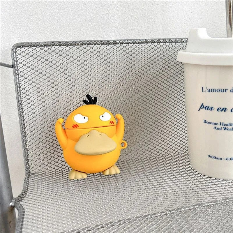 3D Pokemon 'Angry Psyduck' Premium AirPods Case Shock Proof Cover