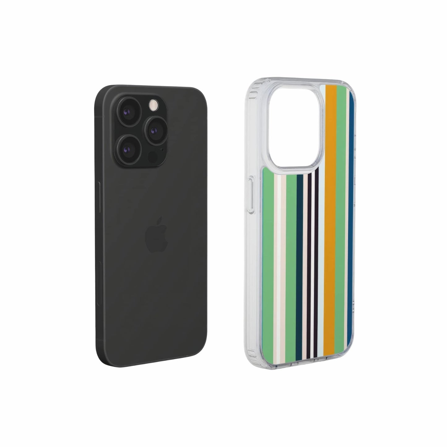 Parallel Flow Mint Clear Phone Case