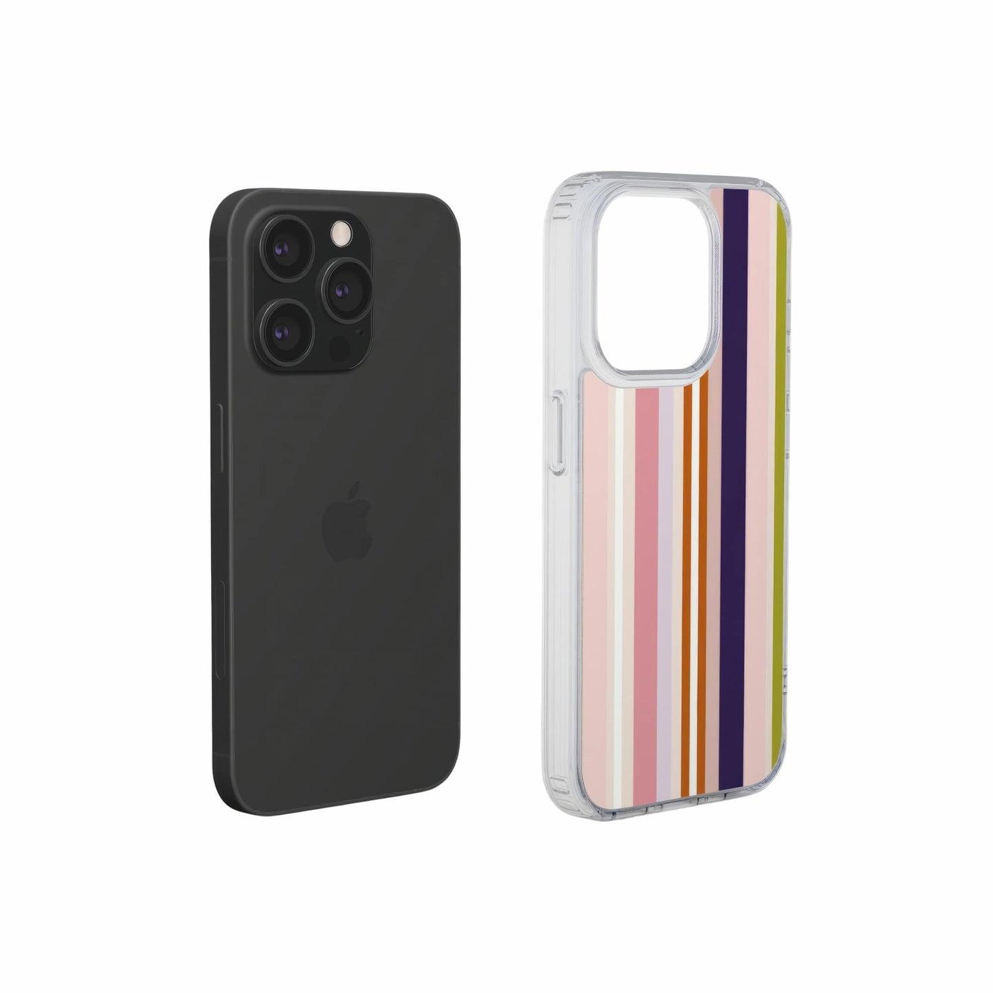 Parallel Flow Pink Clear Phone Case