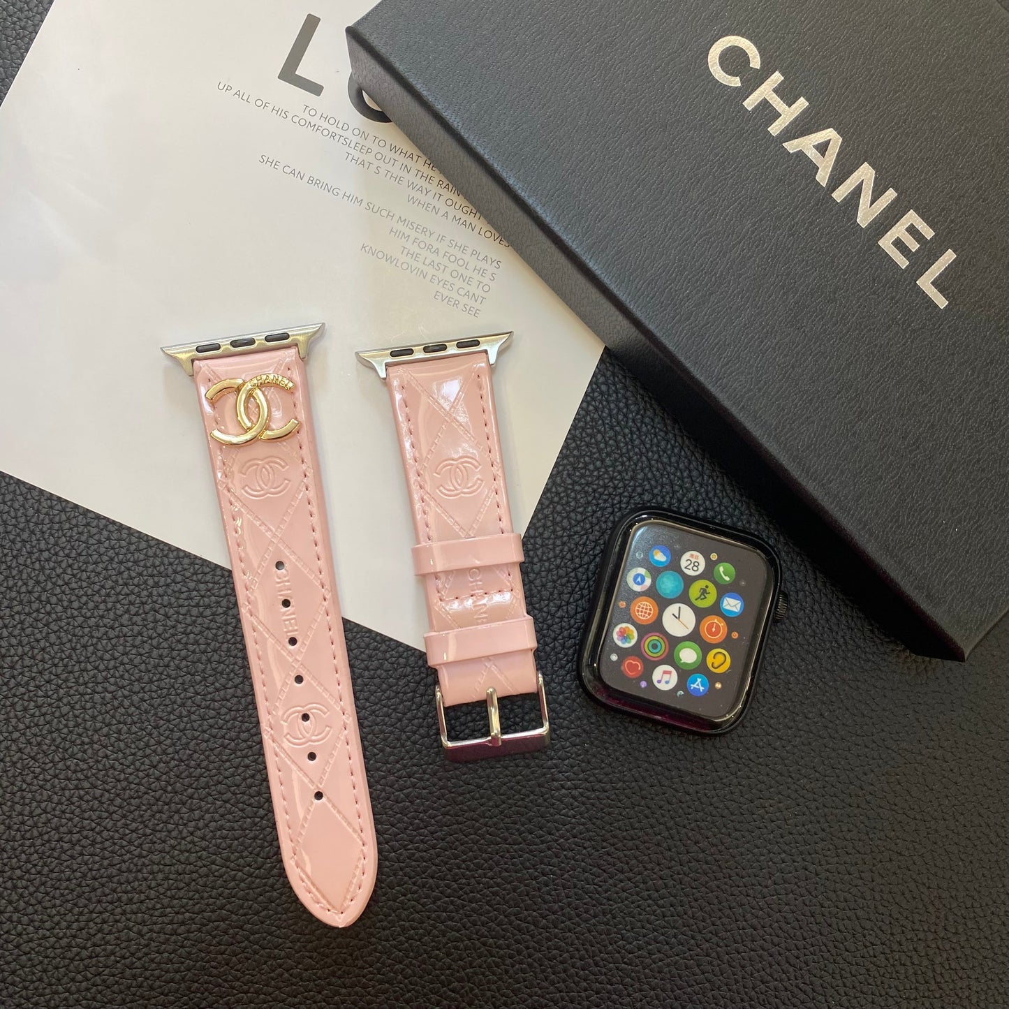 Leathe  Watch  Pink-DLG240509