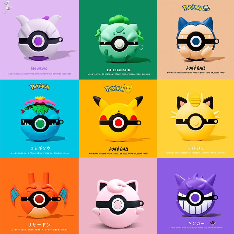 Pokemon 'Pokeball Bulbasaur' Premium AirPods Case Shock Proof Cover