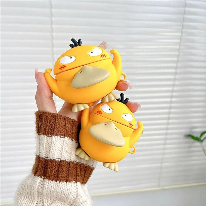 3D Pokemon 'Angry Psyduck' Premium AirPods Case Shock Proof Cover