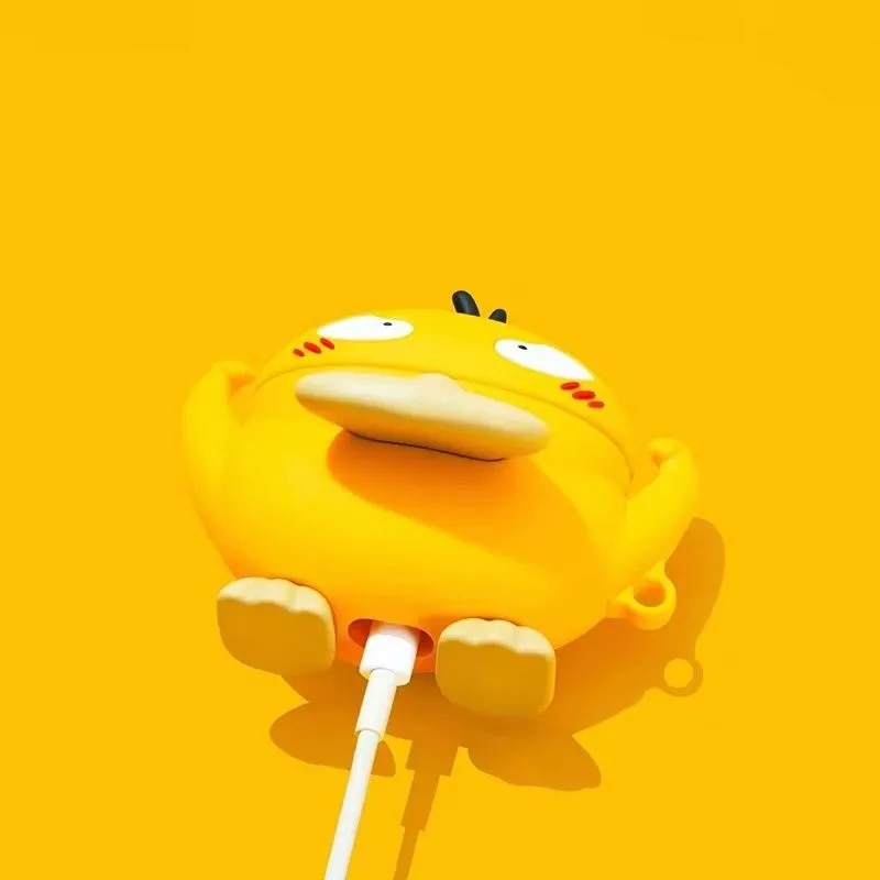 3D Pokemon 'Angry Psyduck' Premium AirPods Case Shock Proof Cover