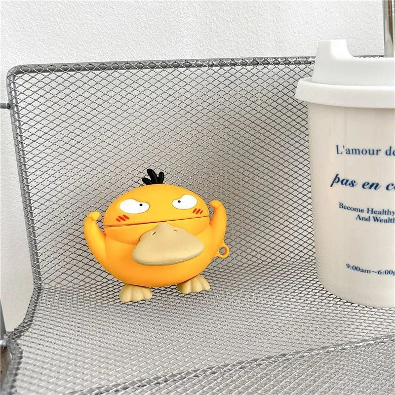 3D Pokemon 'Angry Psyduck' Premium AirPods Case Shock Proof Cover