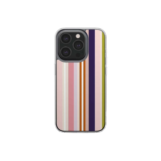 Parallel Flow Pink Clear Phone Case