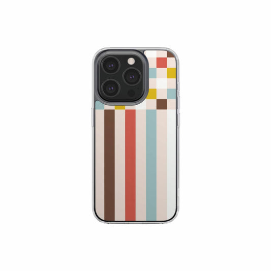 Pixel Grid Vintage Clear Phone Case