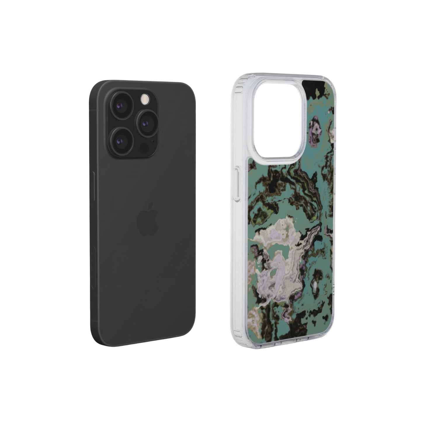 Teal Sea Clear Phone Case