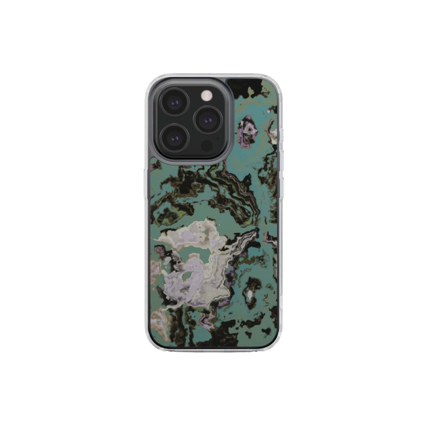 Teal Sea Clear Phone Case