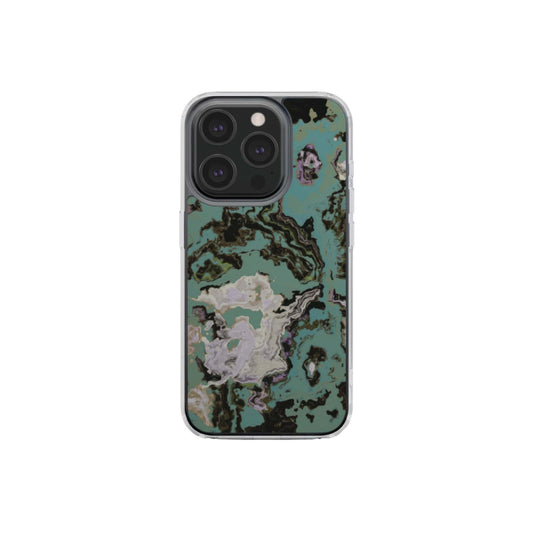 Teal Sea Clear Phone Case
