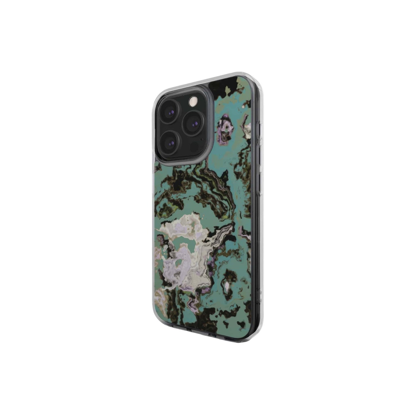 Teal Sea Clear Phone Case