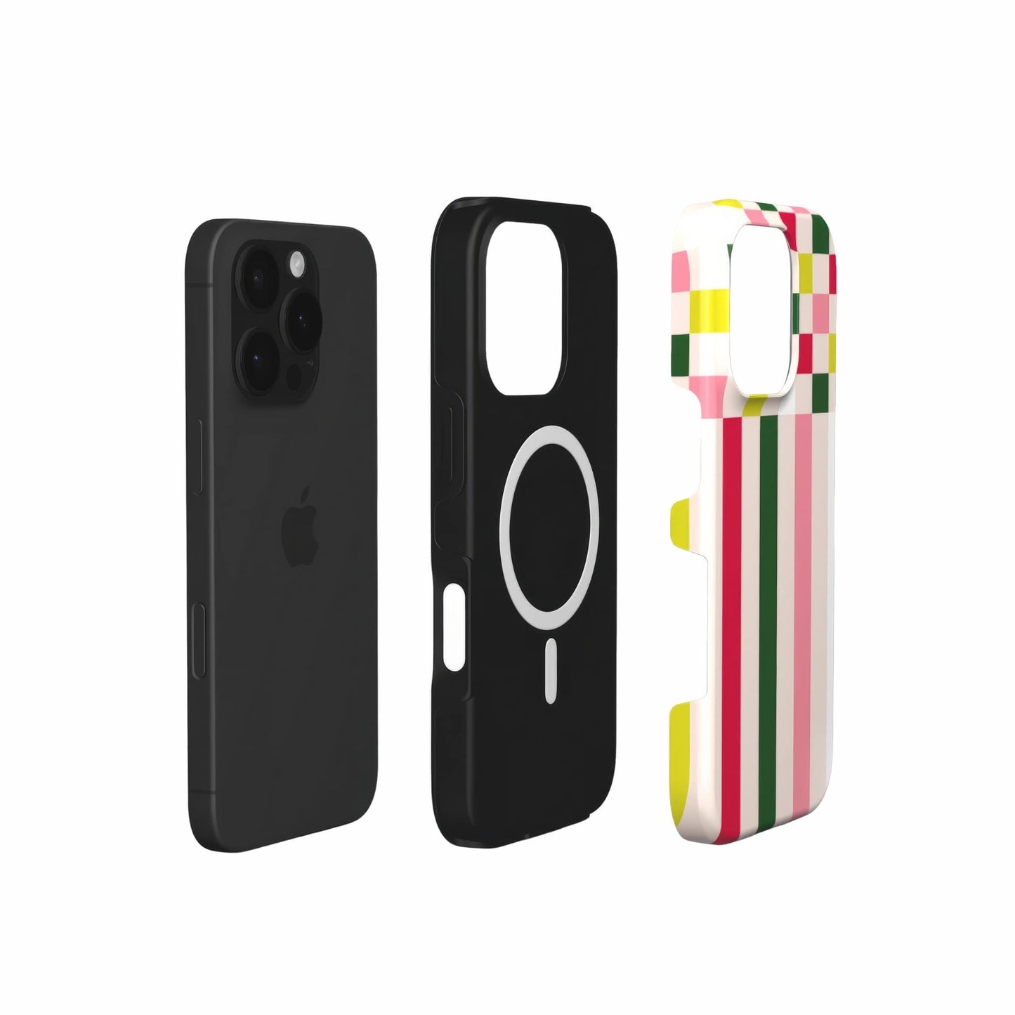 Pixel Grid Pink MagSafe Tough Phone Case