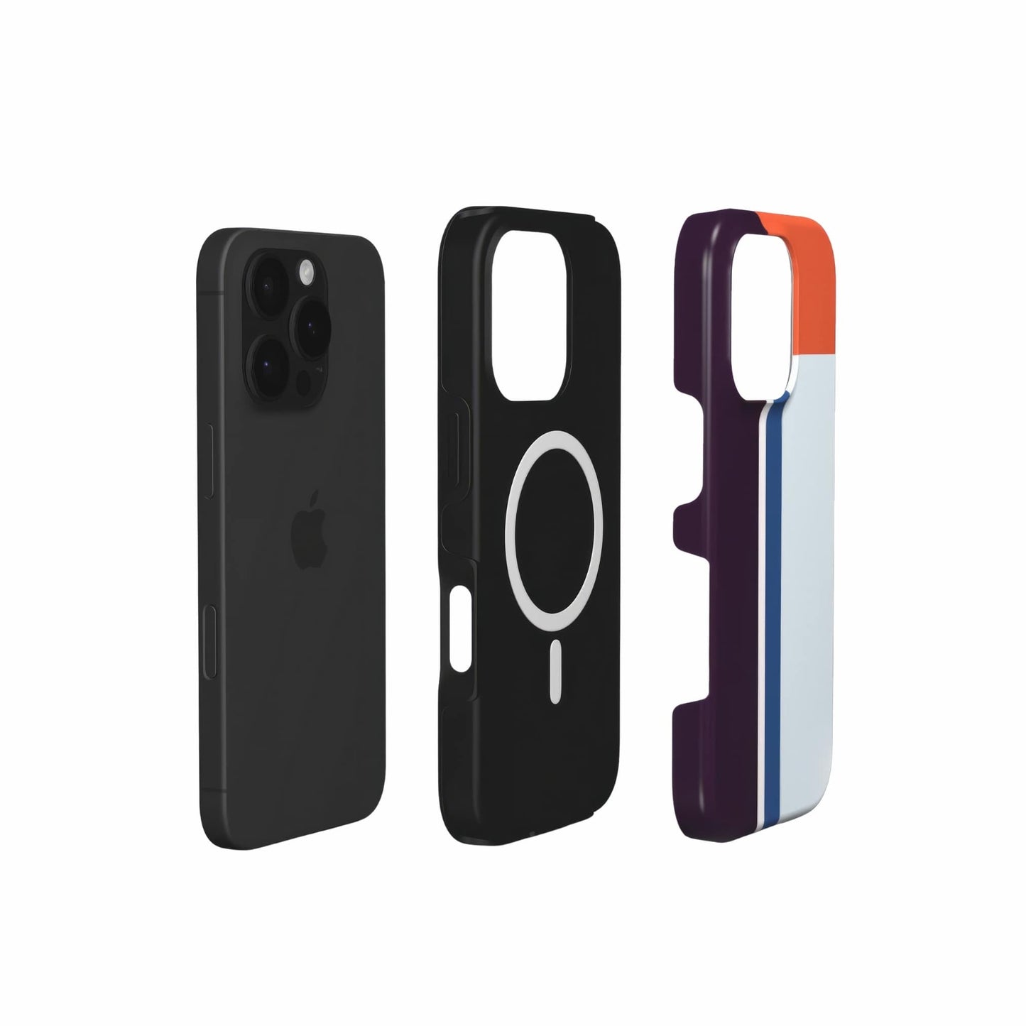 Retro Stripes Blue MagSafe Tough Phone Case