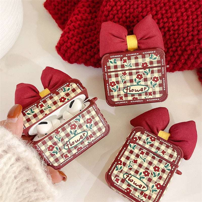 Lattice Bow 'Little Safflower' Premium AirPods Pro Case Shock Proof Cover