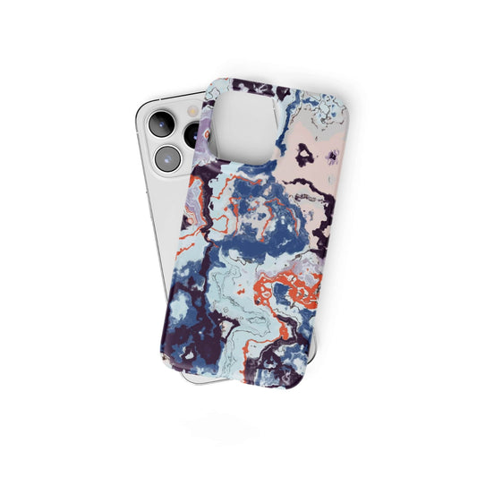Blue Marble Veins Snap Phone Case