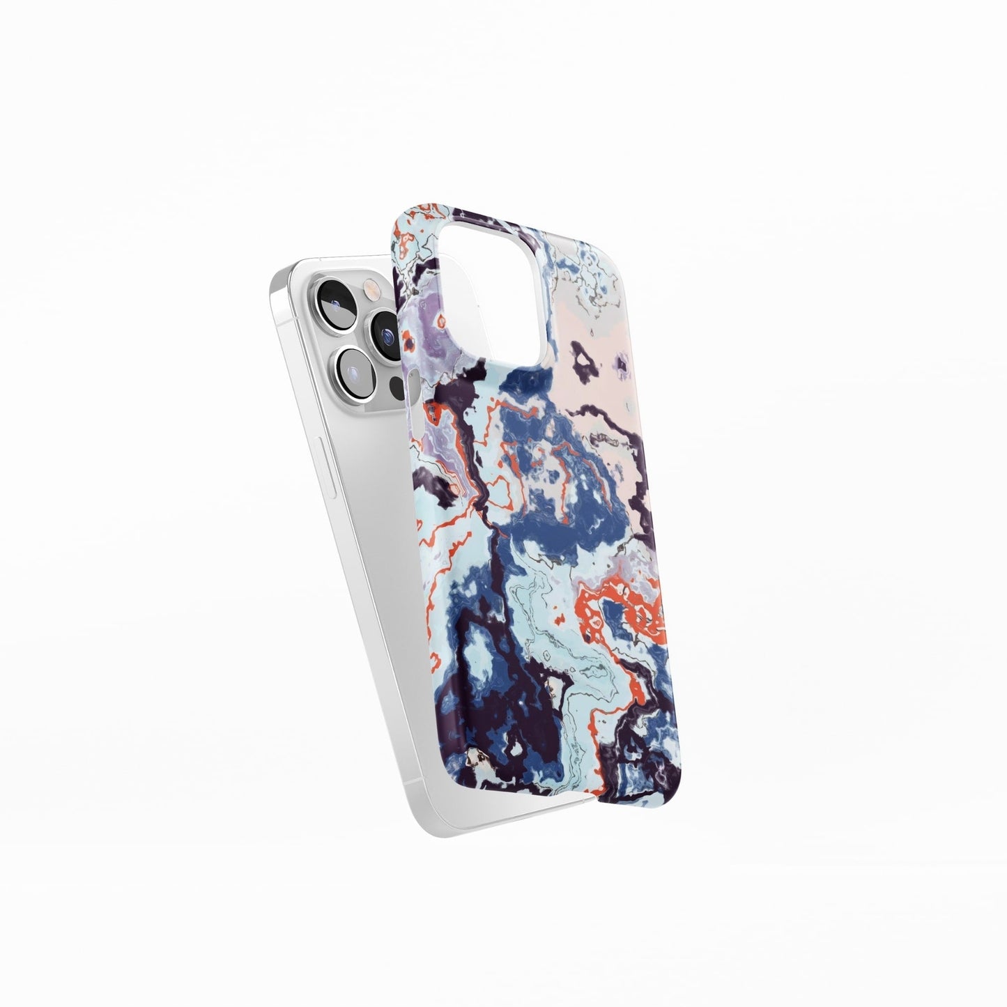 Blue Marble Veins Snap Phone Case