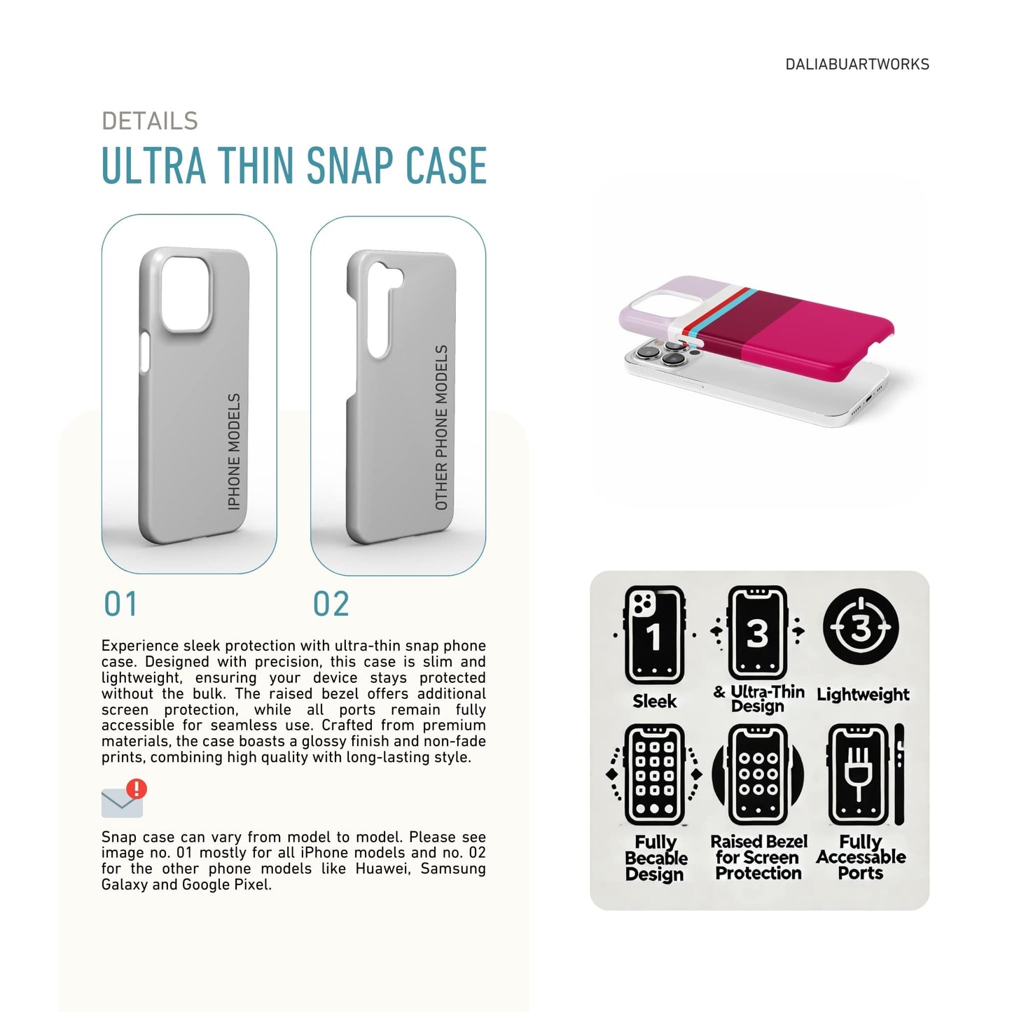 Color Blocks Fuchsia Snap Phone Case