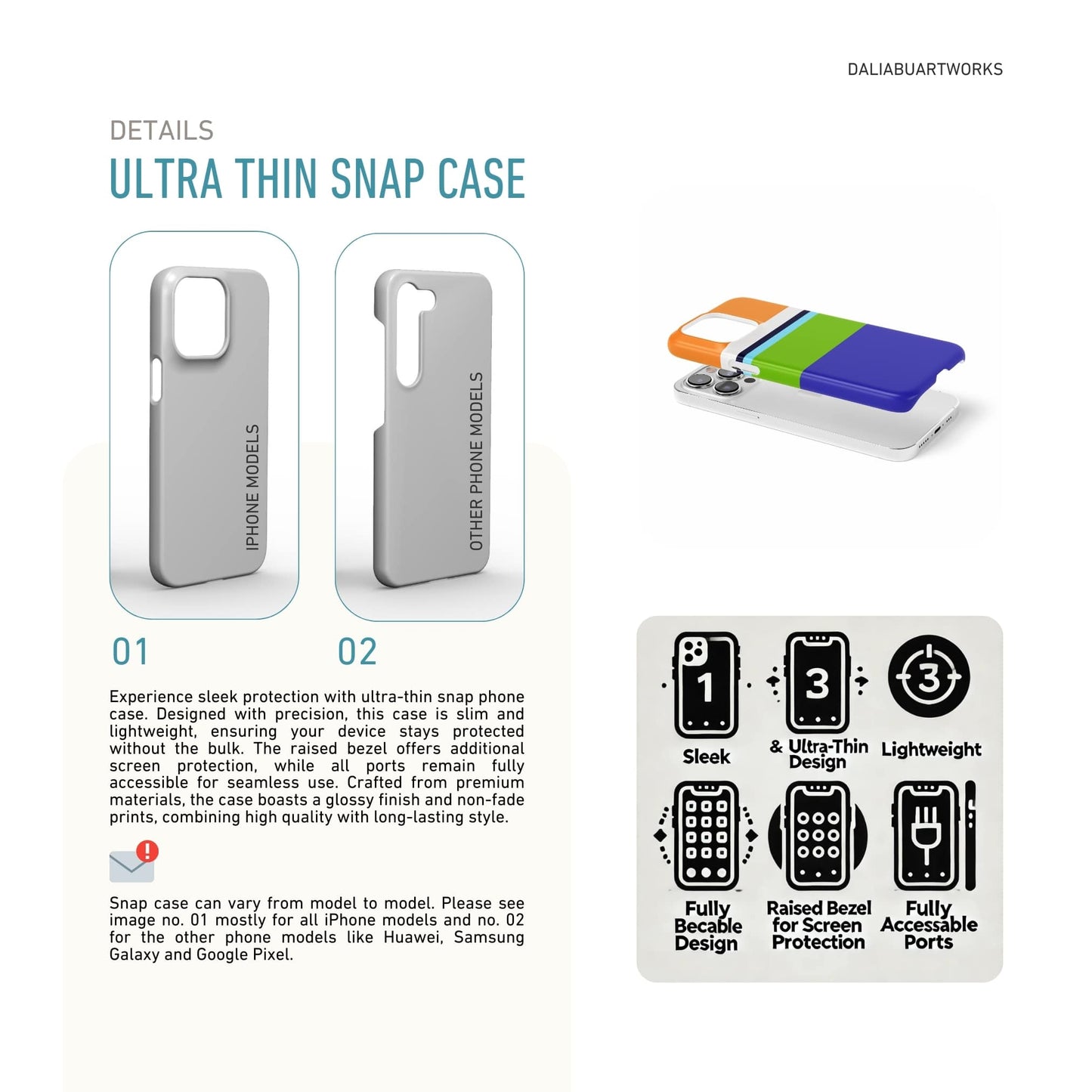 Color Blocks Coastline Snap Phone Case