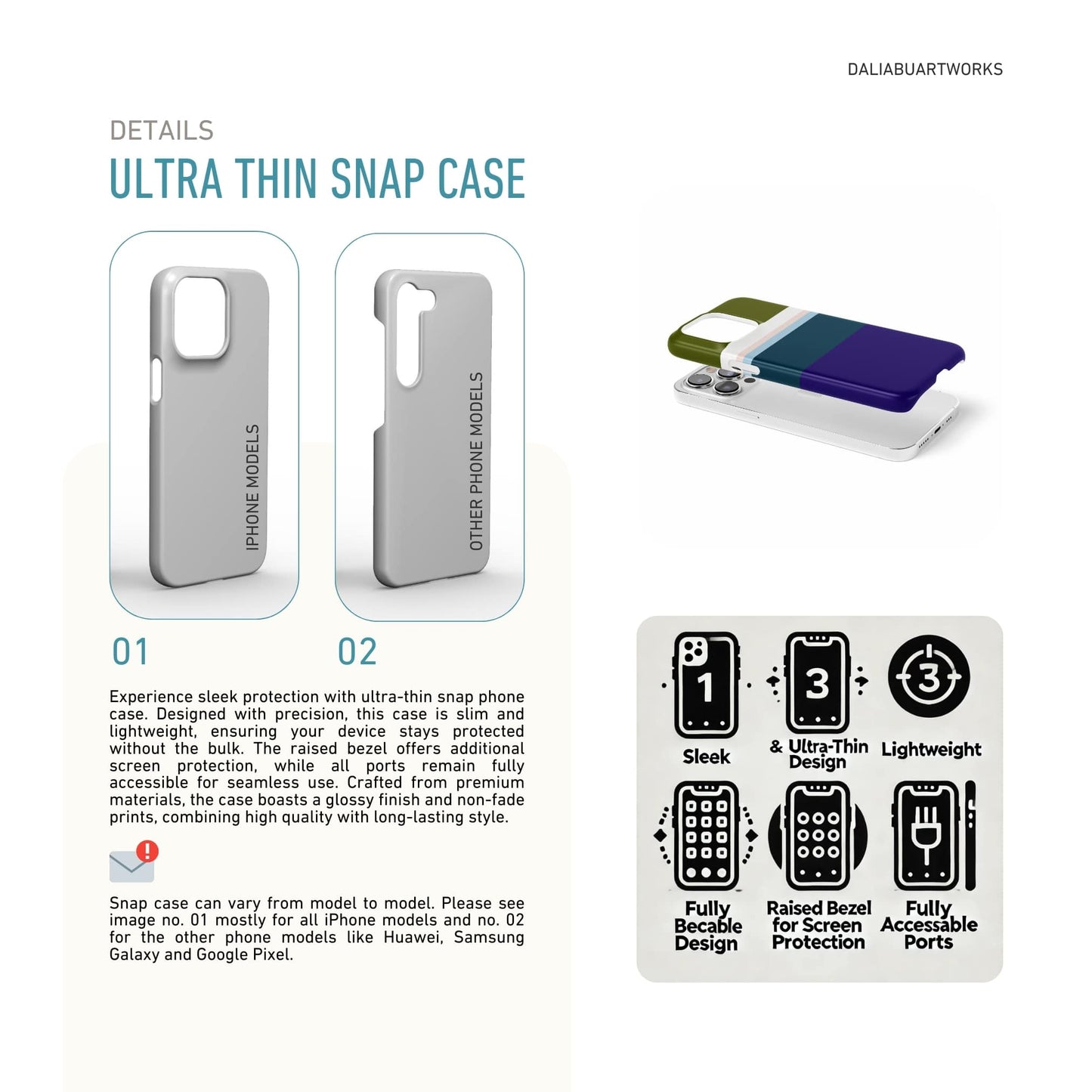 Color Blocks Navy Snap Phone Case