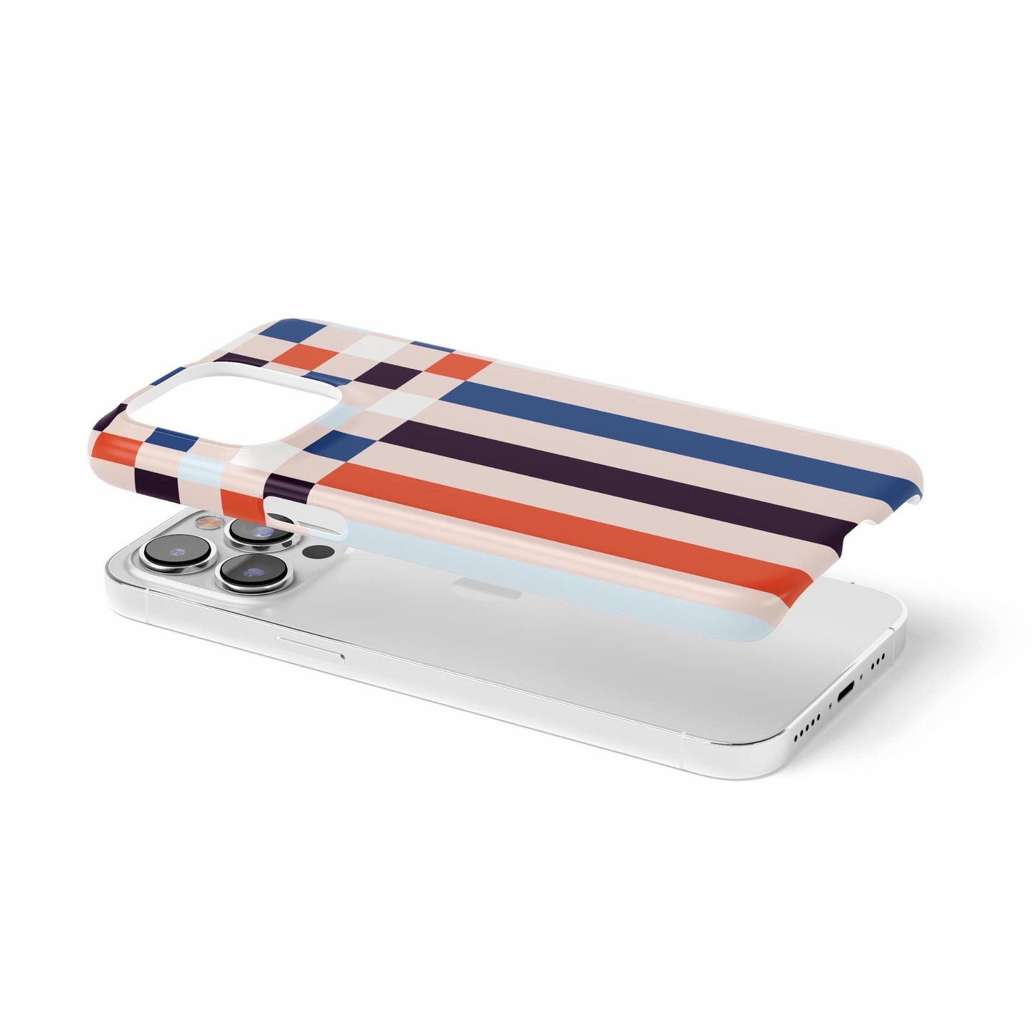 Pixel Grid Blue Snap Phone Case