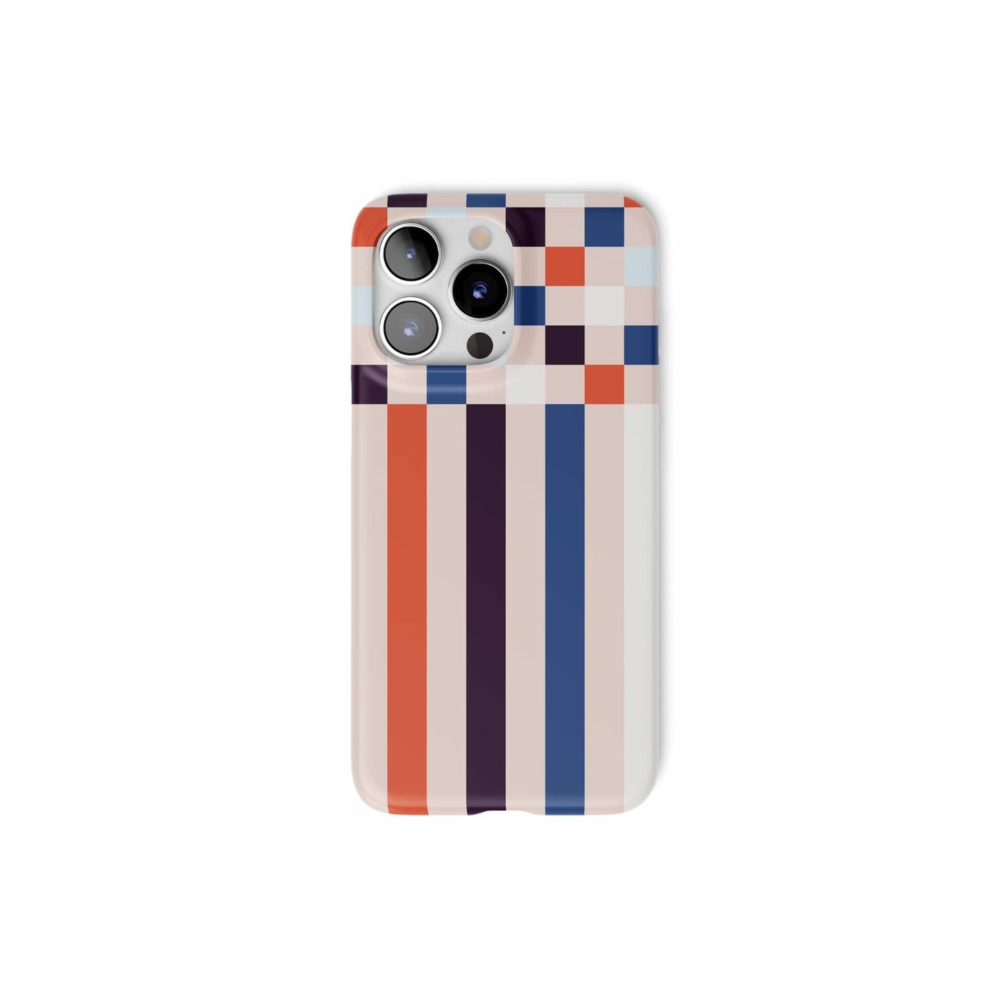 Pixel Grid Blue Snap Phone Case