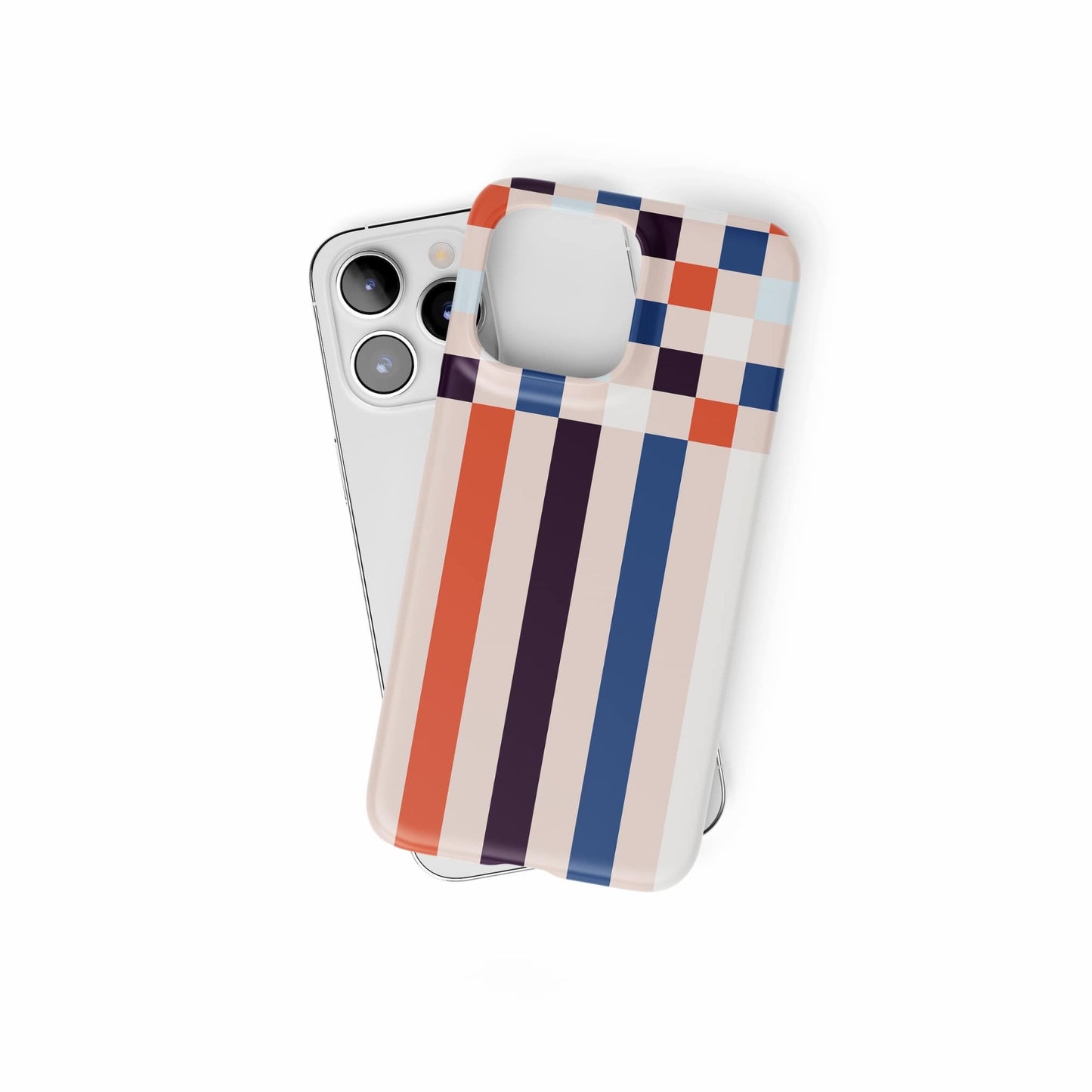 Pixel Grid Blue Snap Phone Case