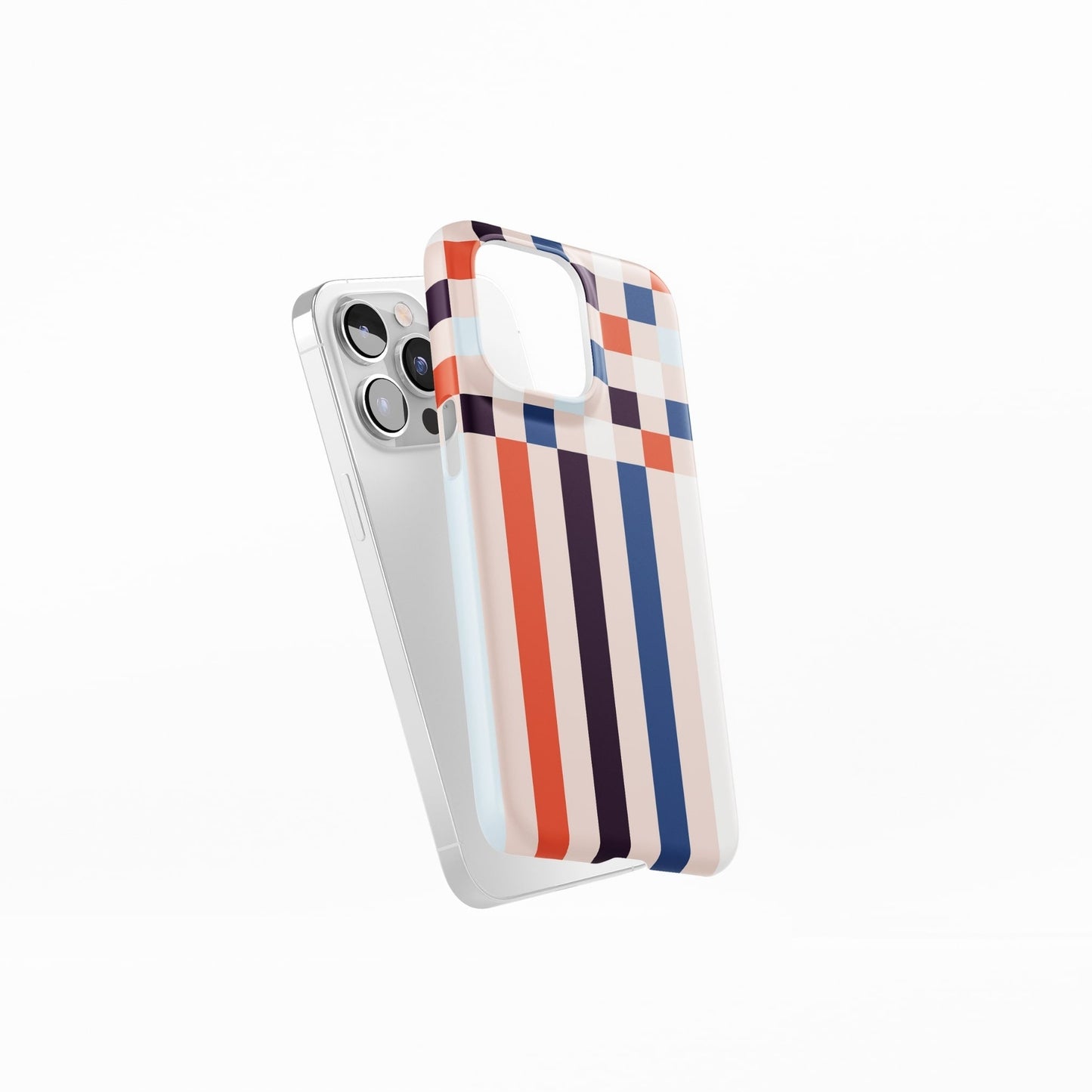 Pixel Grid Blue Snap Phone Case