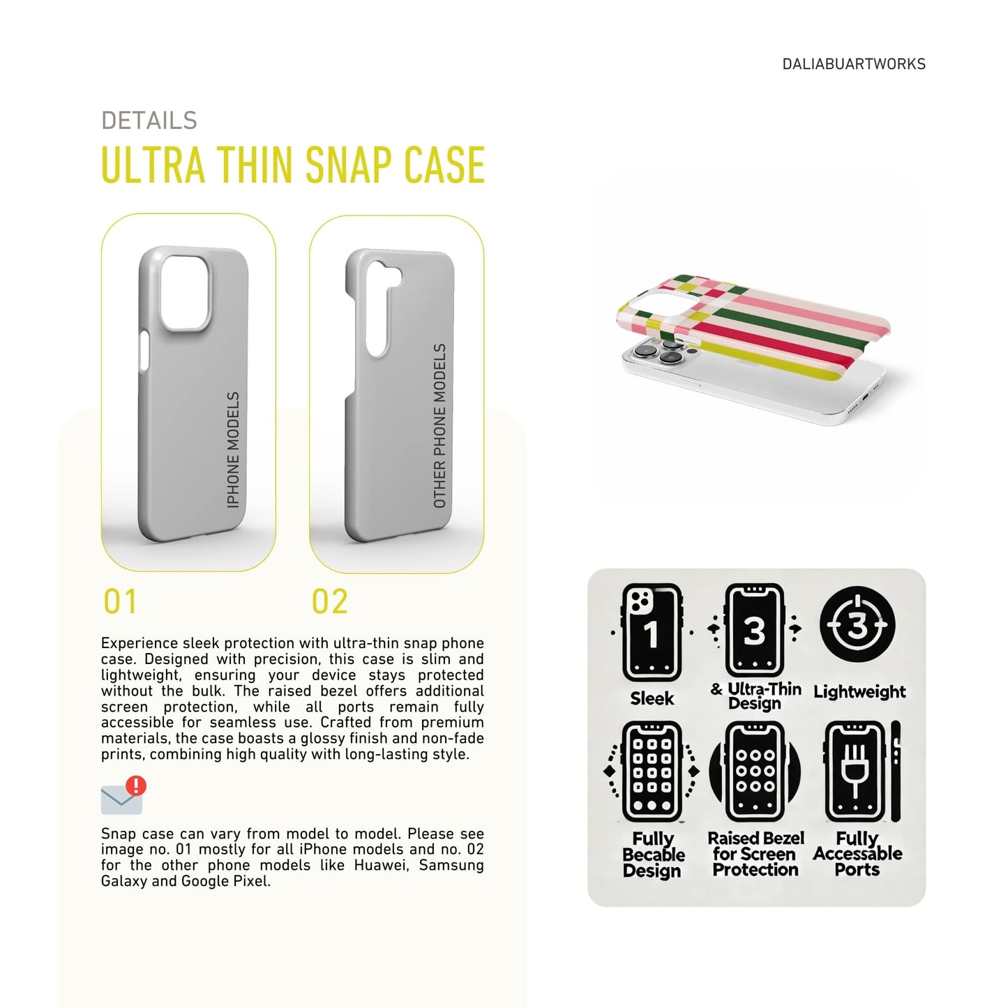 Pixel Grid Pink Snap Phone Case