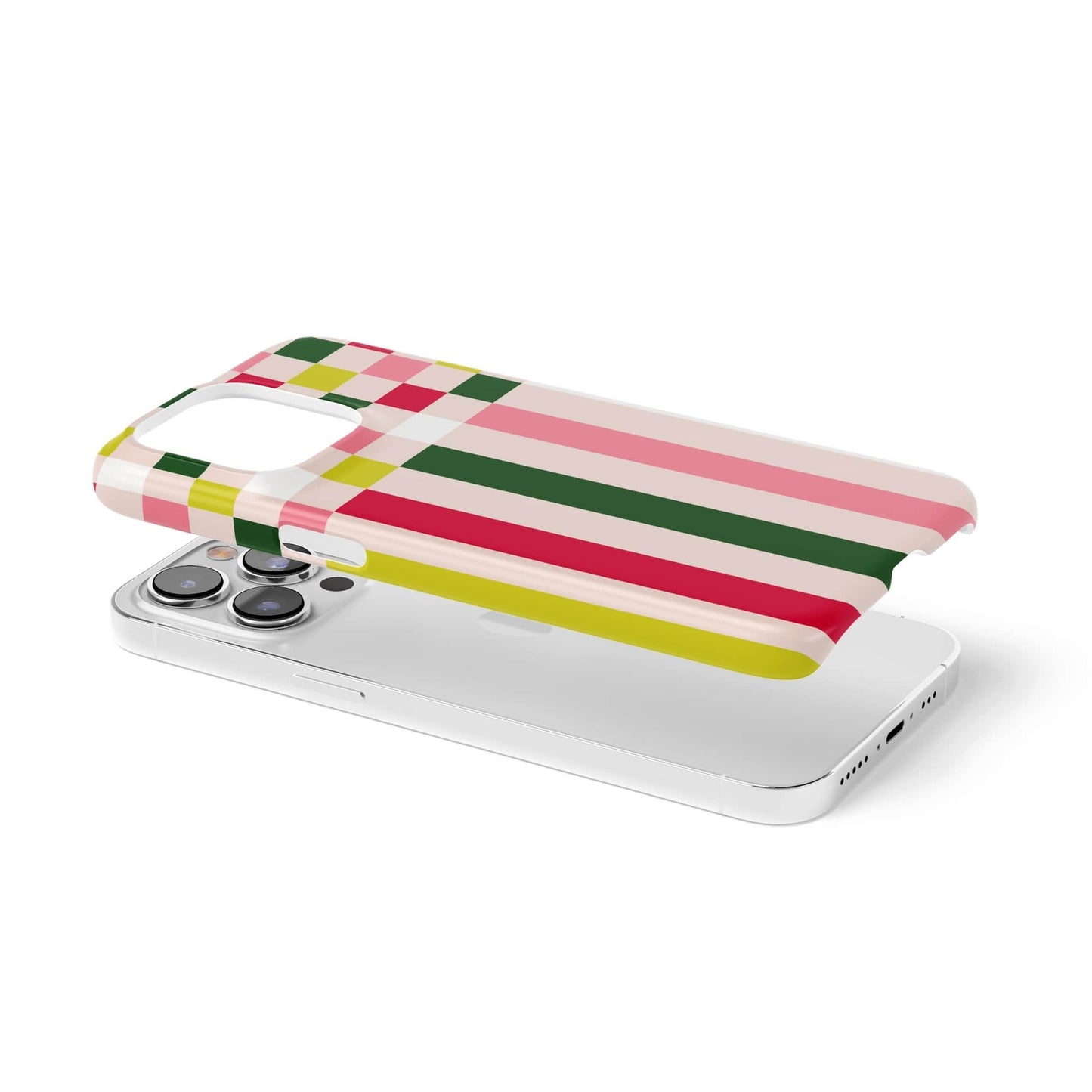 Pixel Grid Pink Snap Phone Case