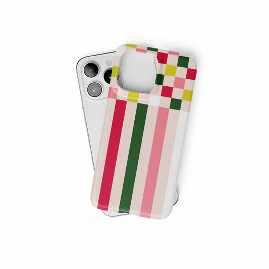 Pixel Grid Pink Snap Phone Case