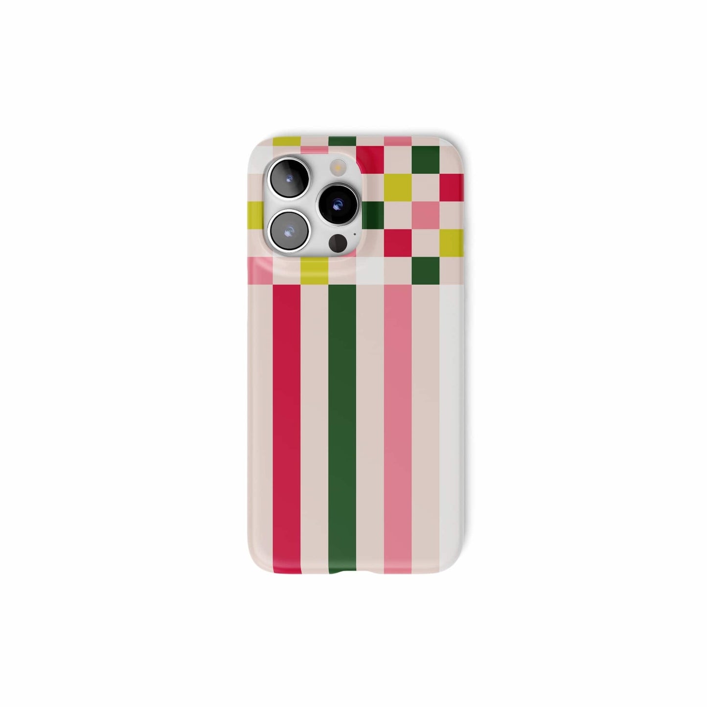 Pixel Grid Pink Snap Phone Case