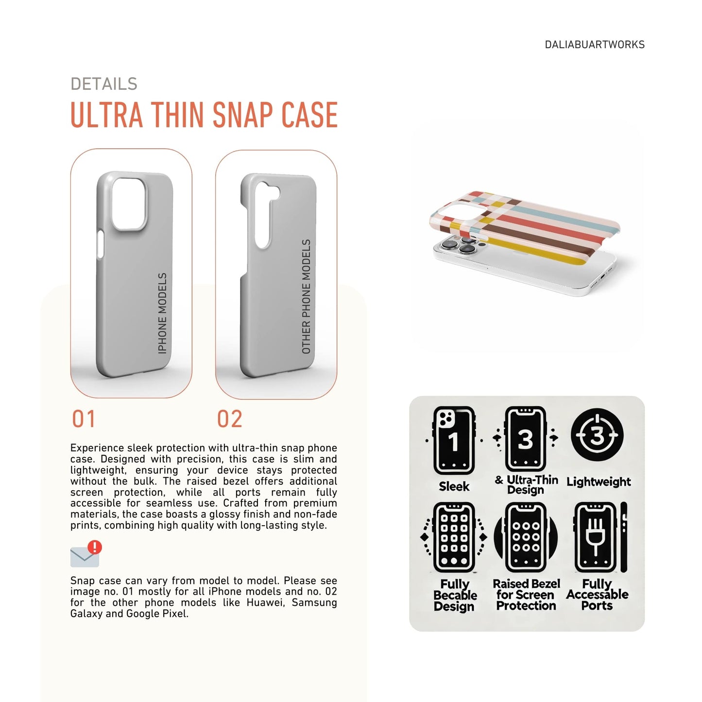 Pixel Grid Vintage Snap Phone Case