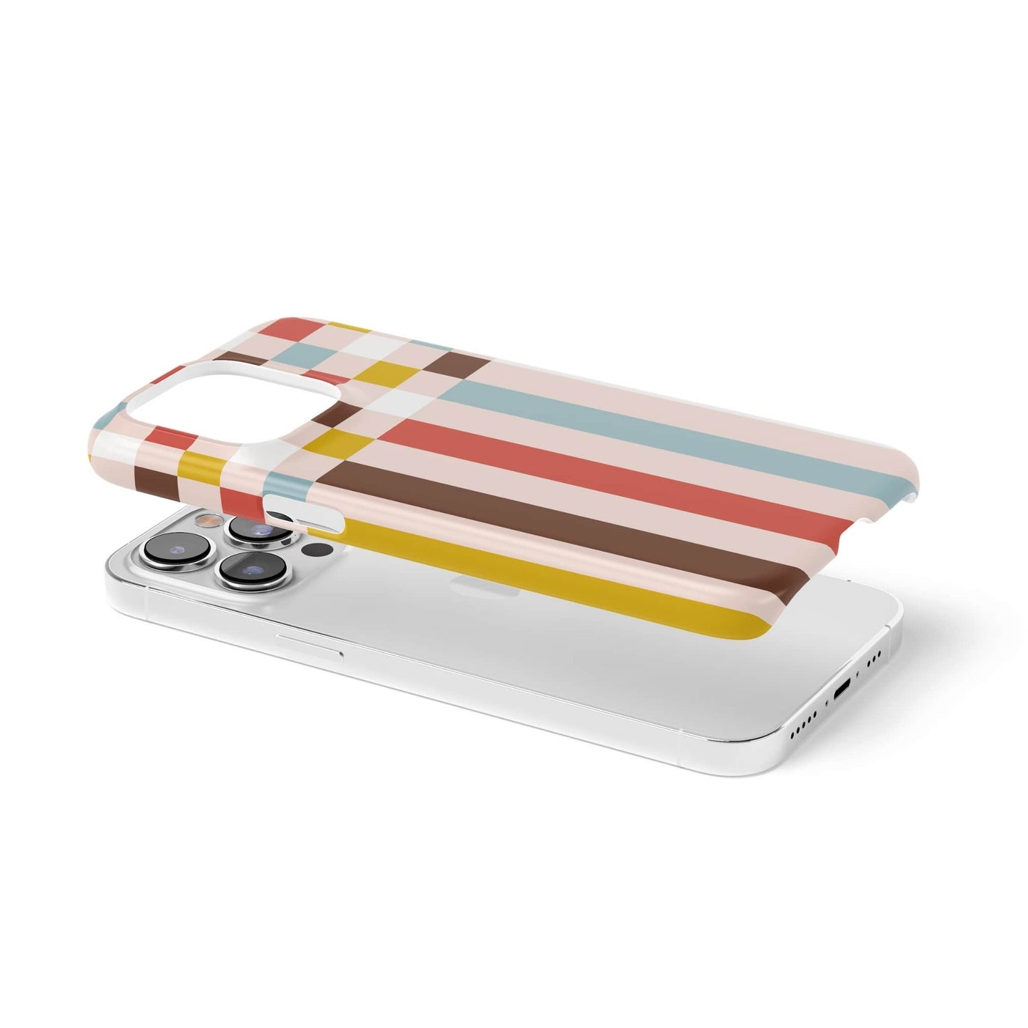 Pixel Grid Vintage Snap Phone Case