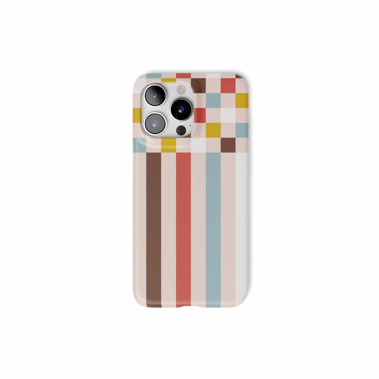 Pixel Grid Vintage Snap Phone Case