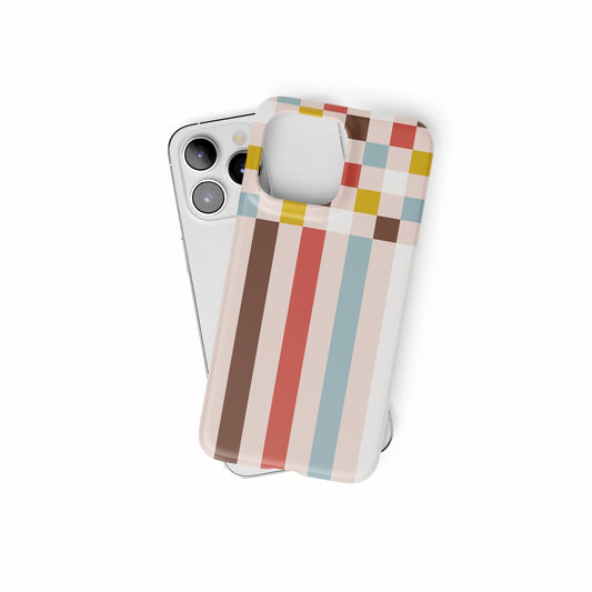 Pixel Grid Vintage Snap Phone Case