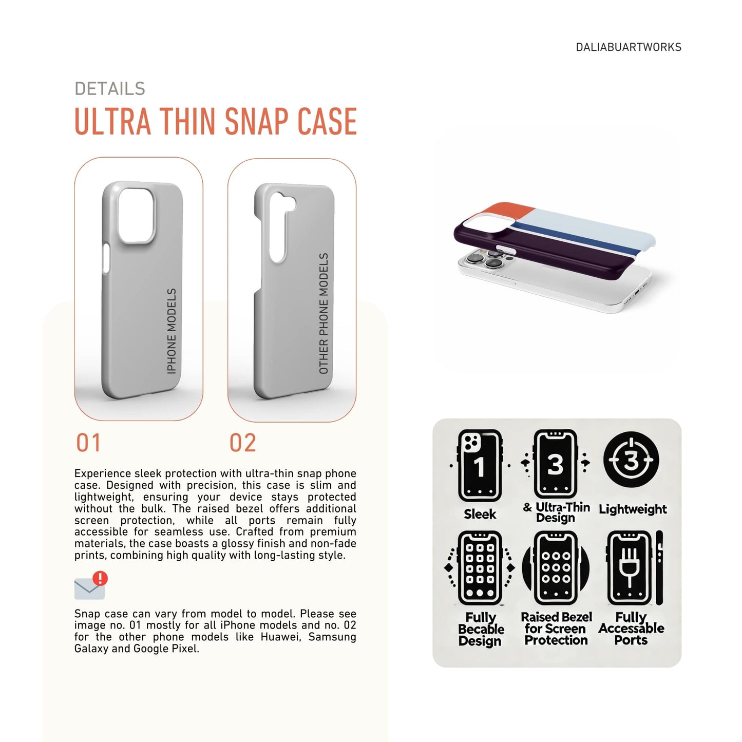 Retro Stripes Blue Snap Phone Case