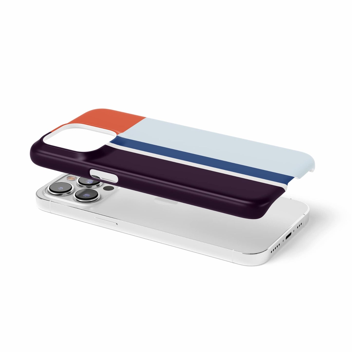 Retro Stripes Blue Snap Phone Case