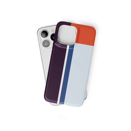 Retro Stripes Blue Snap Phone Case