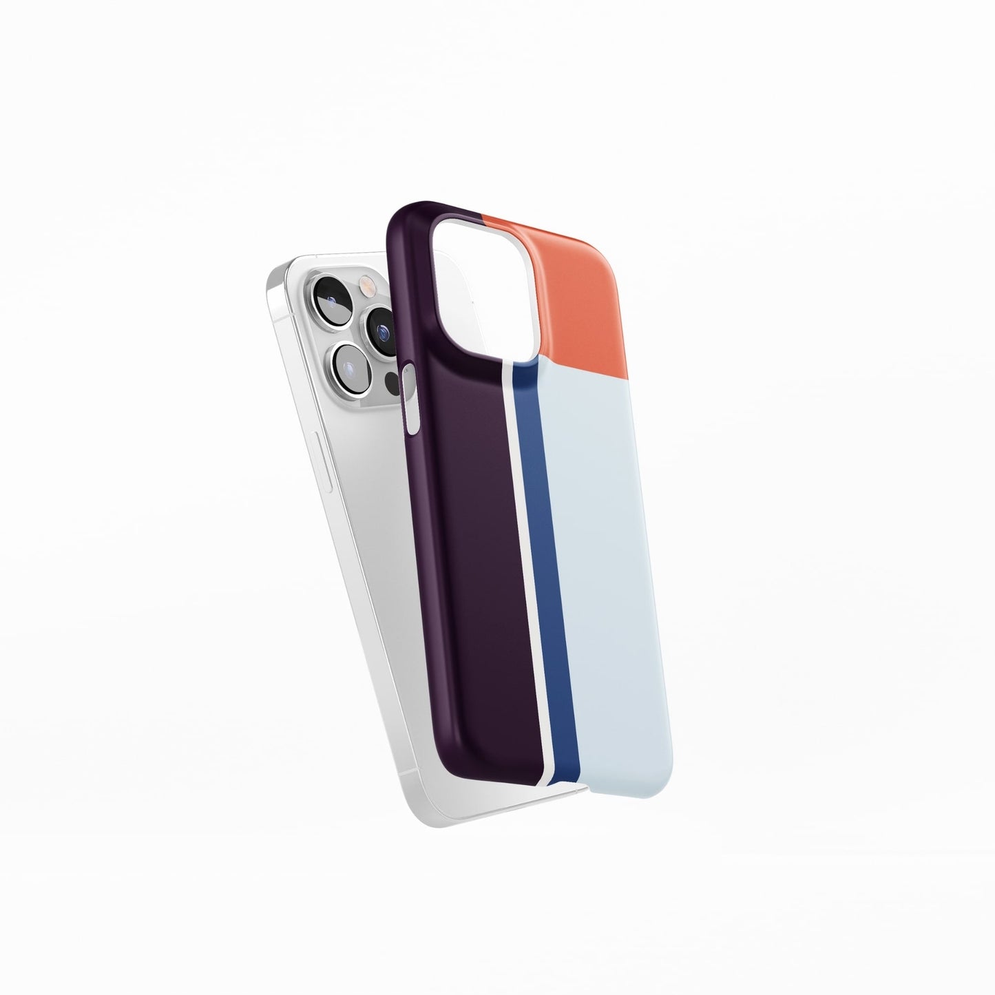 Retro Stripes Blue Snap Phone Case
