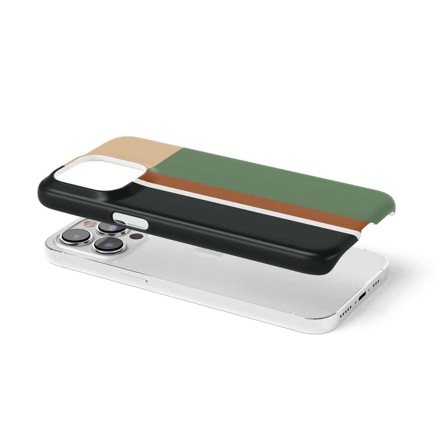 Retro Stripes Khaki Snap Phone Case