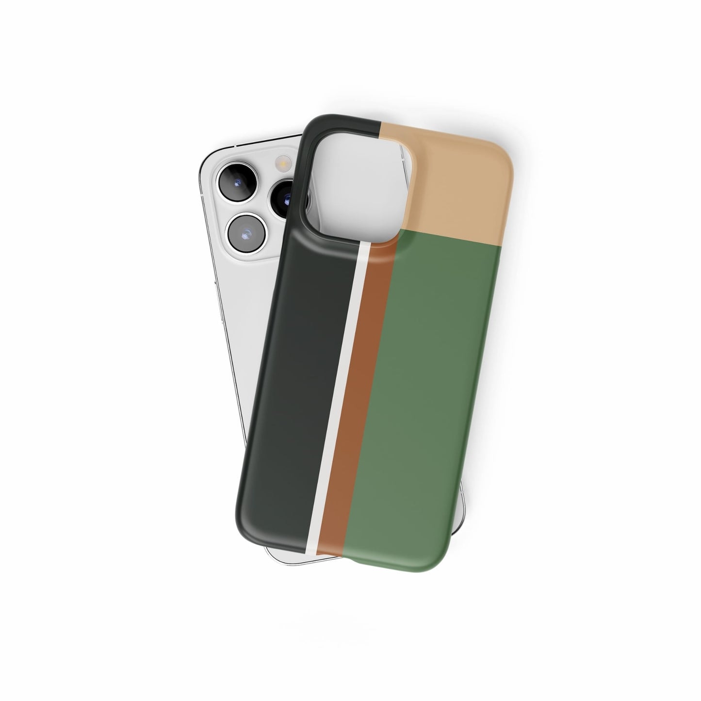 Retro Stripes Khaki Snap Phone Case