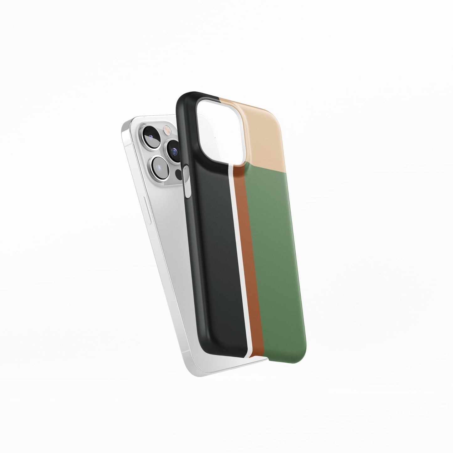 Retro Stripes Khaki Snap Phone Case