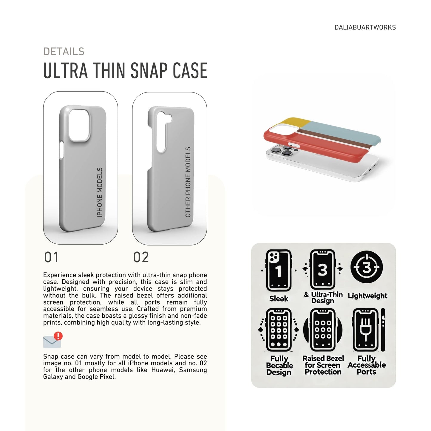 Retro Stripes Red Snap Phone Case