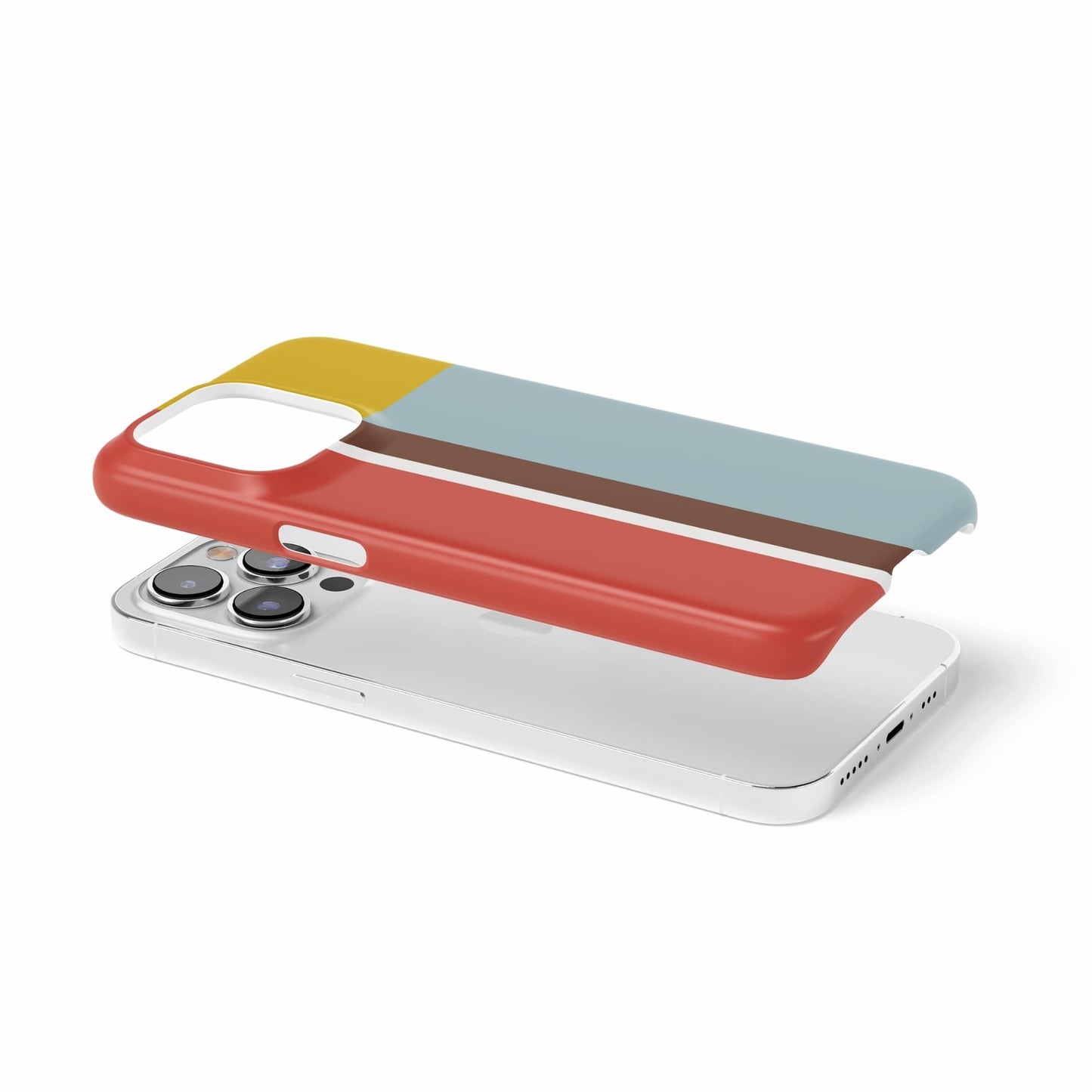 Retro Stripes Red Snap Phone Case