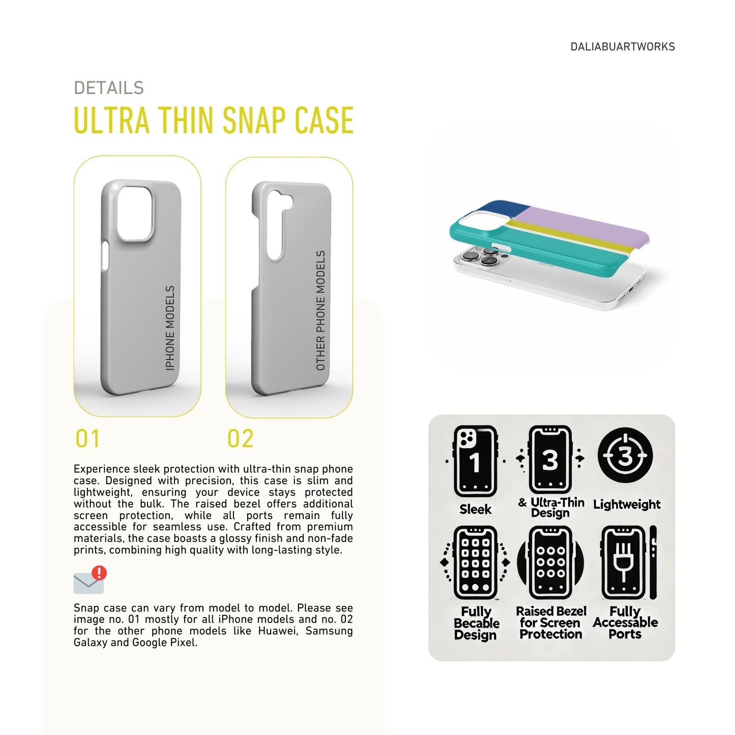 Retro Stripes Teal Snap Phone Case