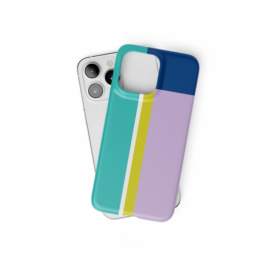 Retro Stripes Teal Snap Phone Case