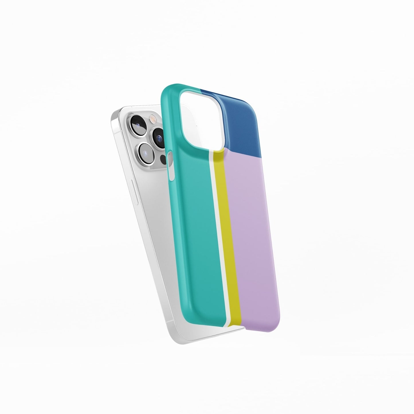 Retro Stripes Teal Snap Phone Case