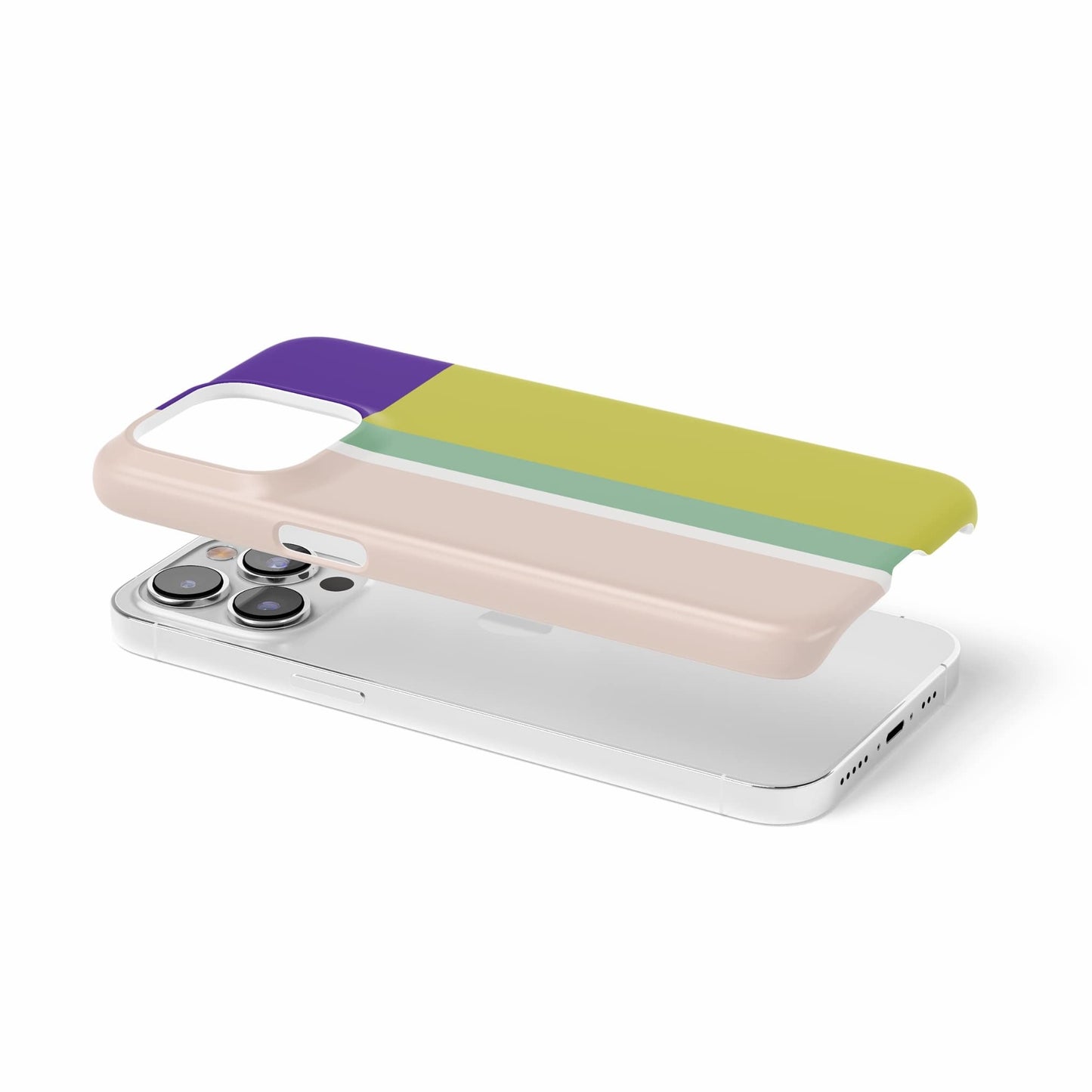 Retro Stripes Yellow Snap Phone Case