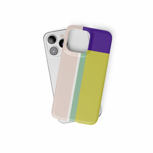 Retro Stripes Yellow Snap Phone Case