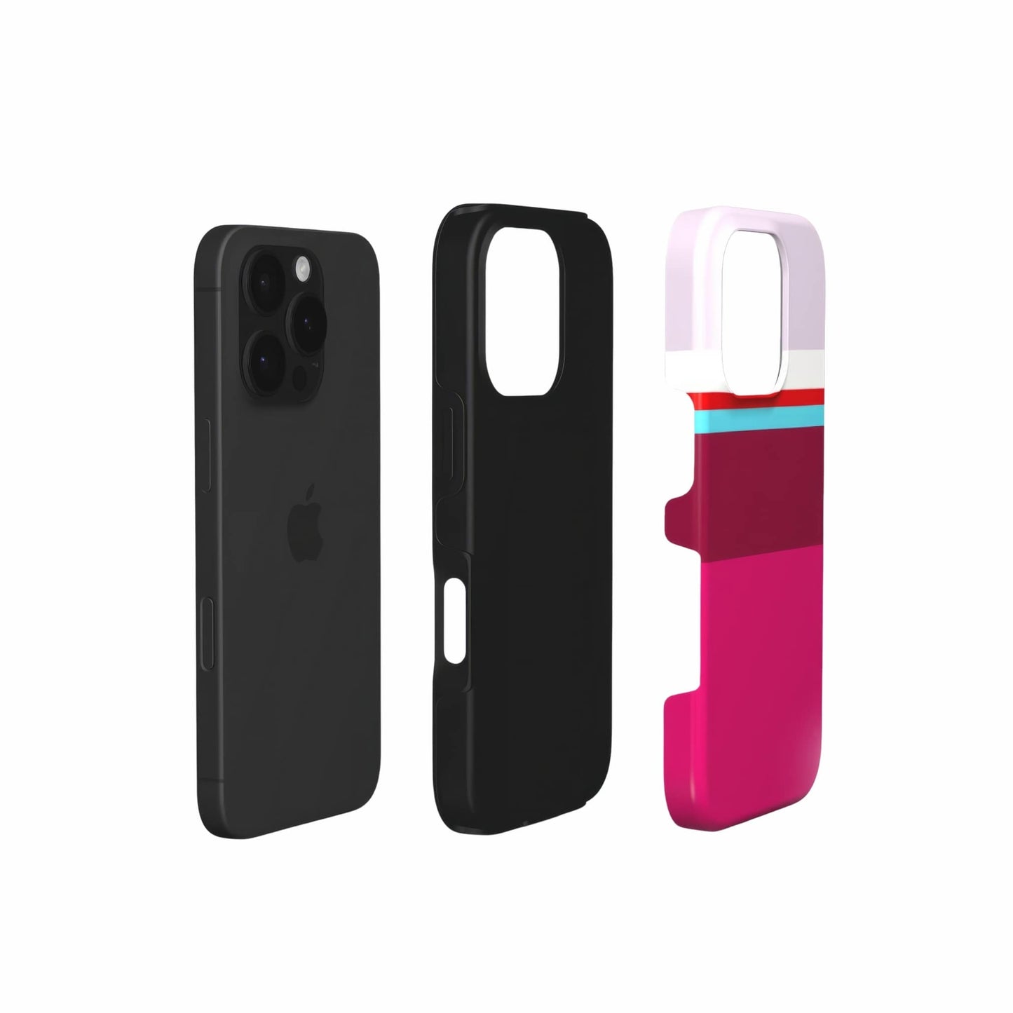 Color Blocks Fuchsia Tough Phone Case